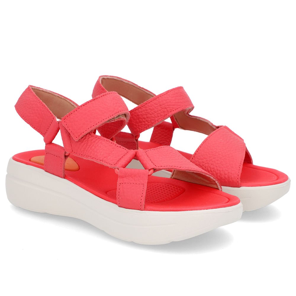 Sandália Papete Vermelha Couro Vermelho 2