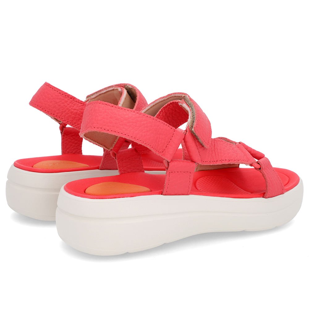 Sandália Papete Vermelha Couro Vermelho 3