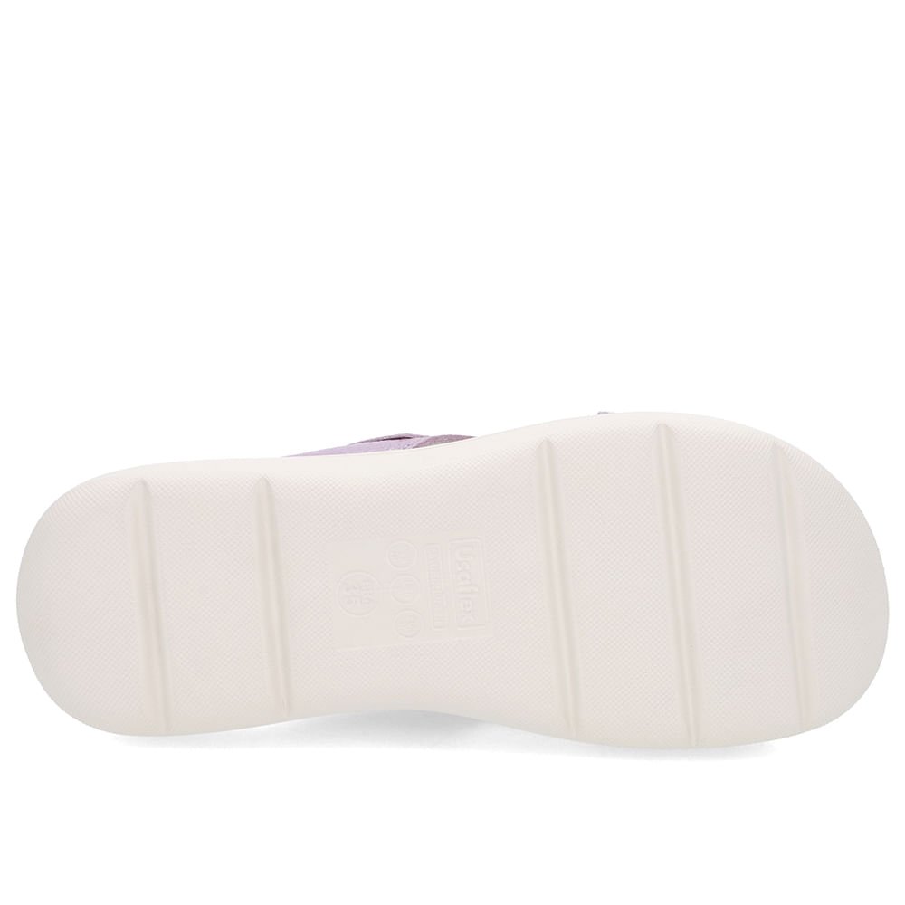 Tamanco Salto Plataforma Couro Lilás Perolado Tiras Roxo 5