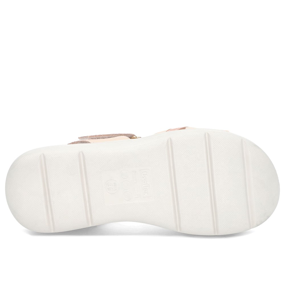 Sandália Papete Laranja Couro Fecho-Flex Laranja 5