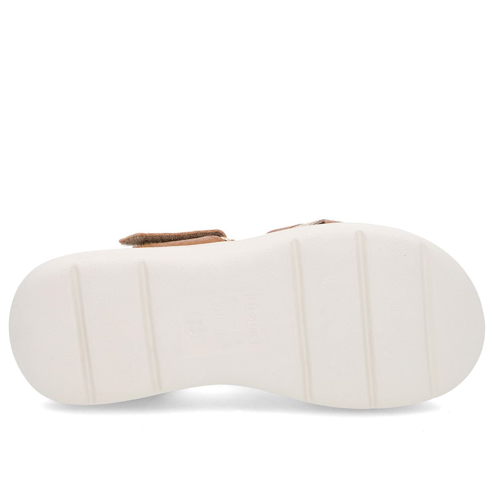 Sandália Papete Marrom Couro Fecho-Flex Marrom 5