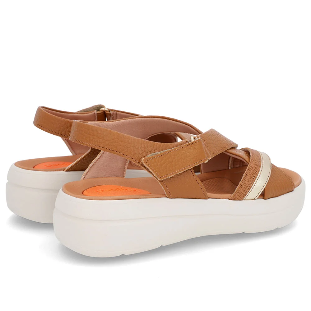 Sandália Papete Marrom Couro Fecho-Flex Marrom 3