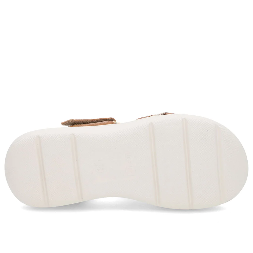 Sandália Papete Marrom Couro Fecho-Flex Marrom 5