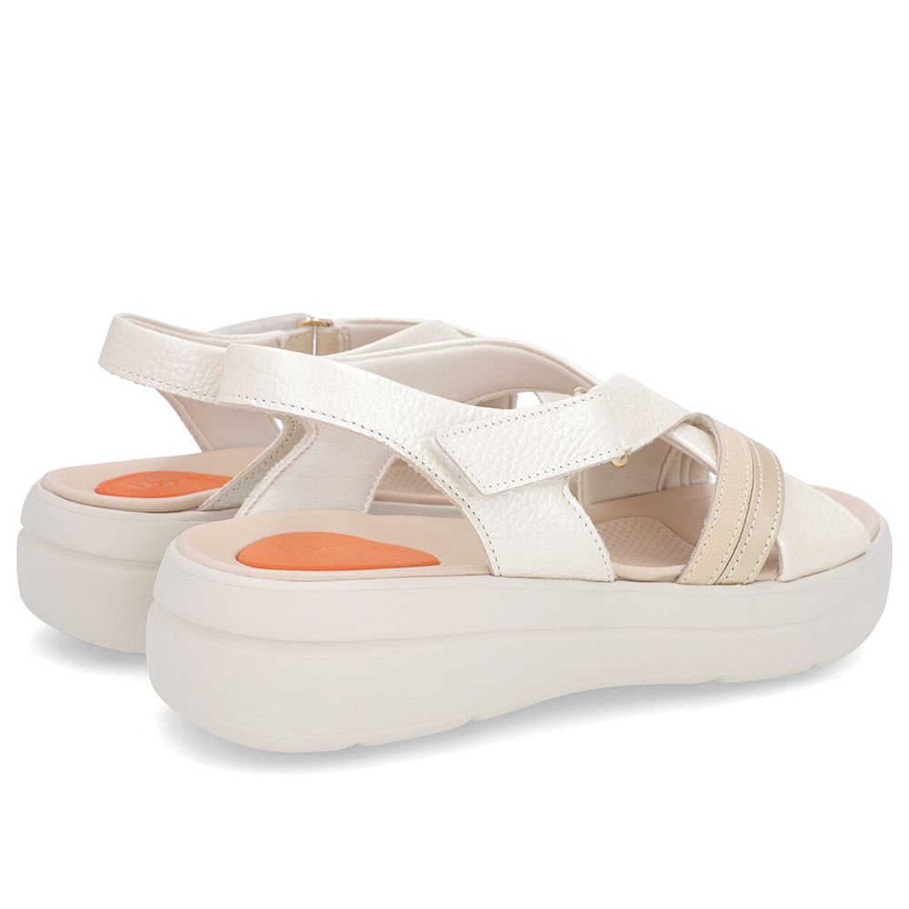 Sandália Papete Off-White Couro Fecho-Flex Branco 3