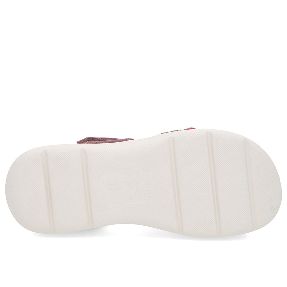 Sandália Papete Vermelha Couro Fecho-Flex Bordô 5