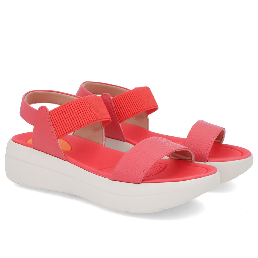 Sandália Papete Vermelha Couro Elástico Vermelho 2