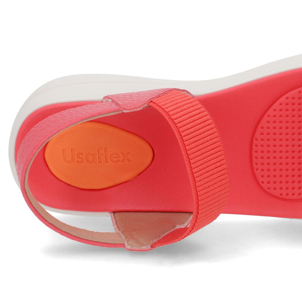 Sandália Papete Vermelha Couro Elástico Vermelho 4