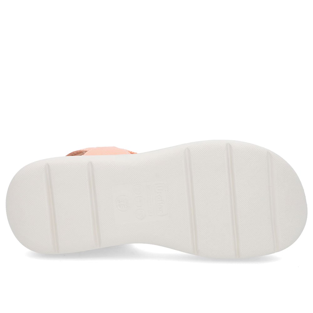 Sandália Papete Laranja Perolada Couro Elástico Laranja 5