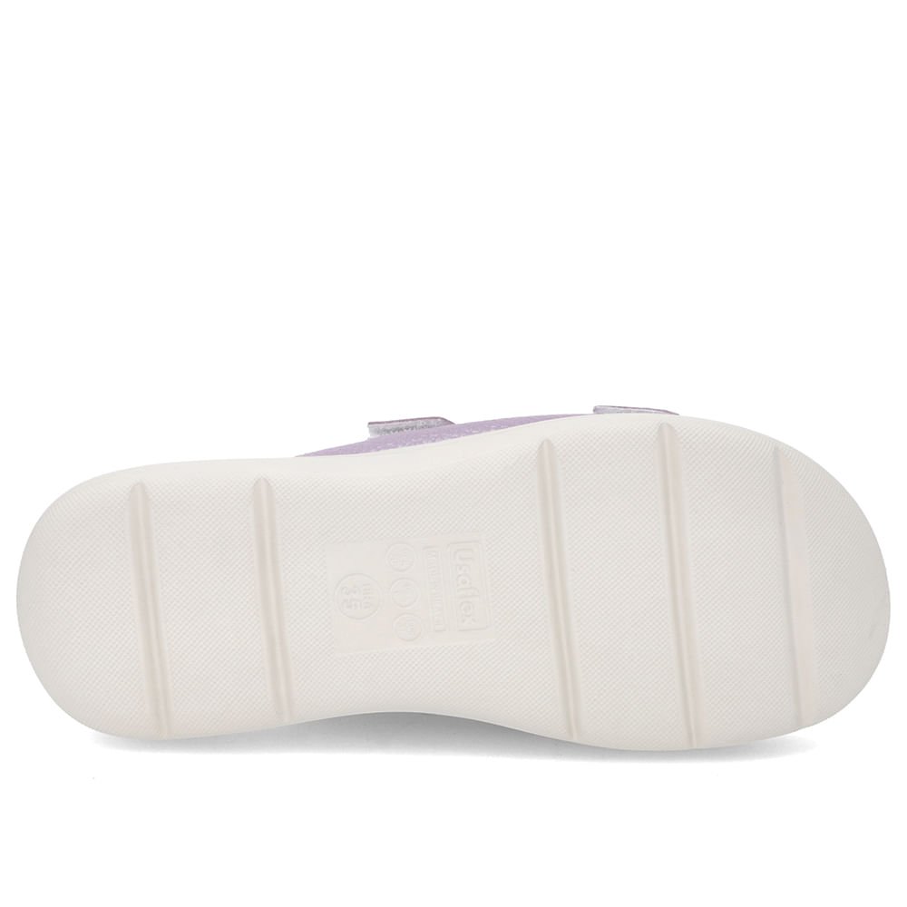 Tamanco Salto Plataforma Couro Lilás Perolado Fivela Roxo 5