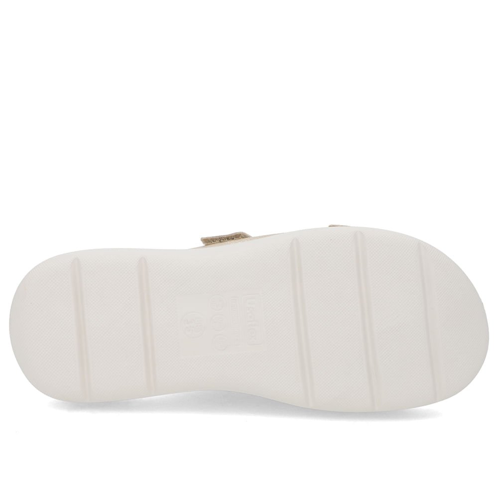 Tamanco Salto Plataforma Couro Dourado Fivela Dourado 5