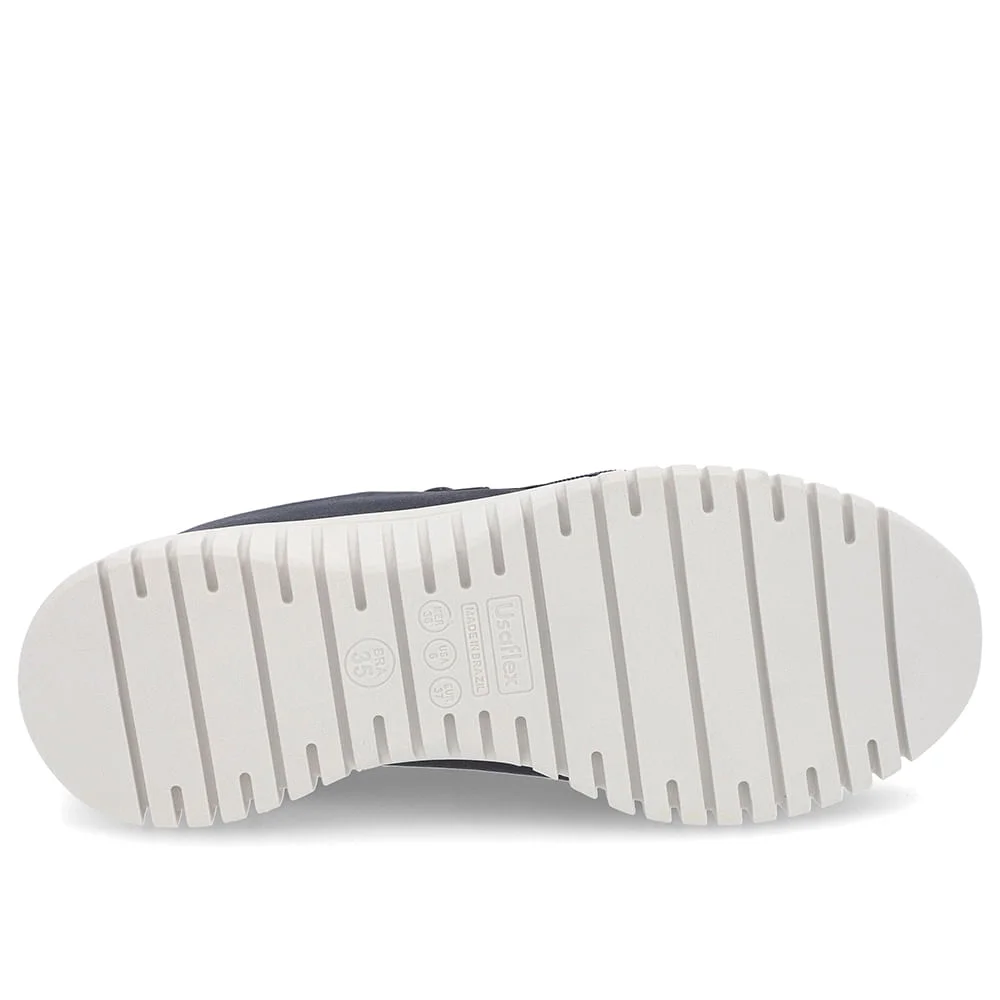 Tênis Slip On Azul Elastano Zíper Azul 5