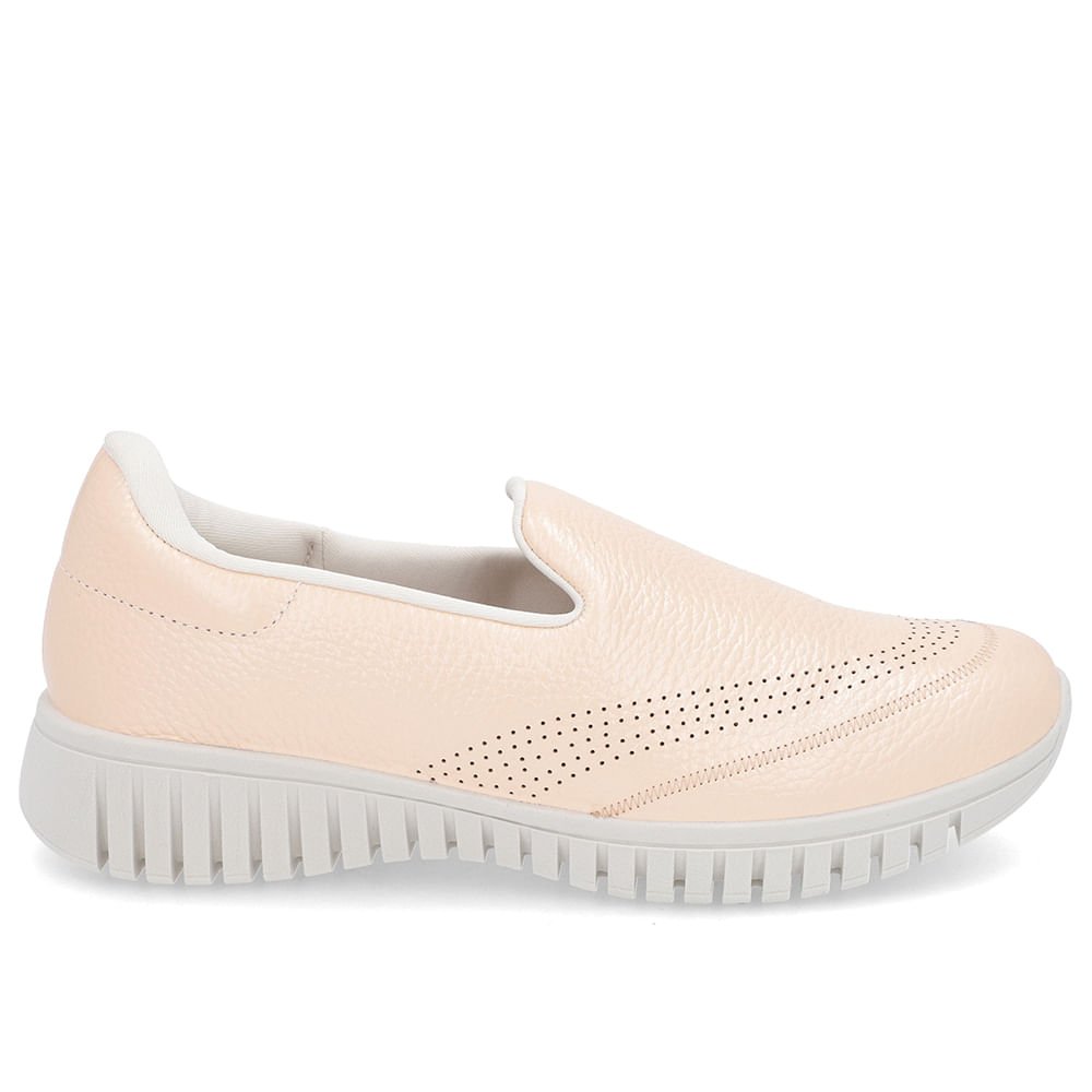 Tênis Slip On Laranja Perolado Couro