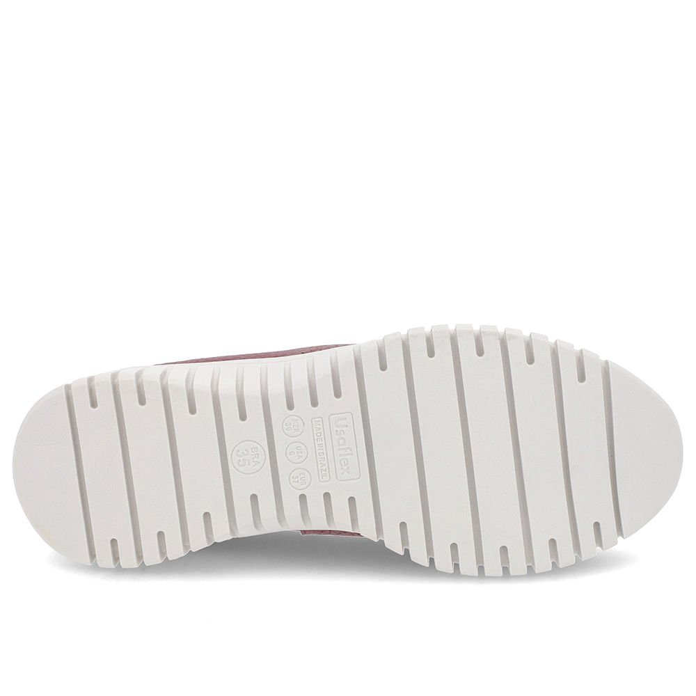 Tênis Slip On Vermelho Couro Bordô 5