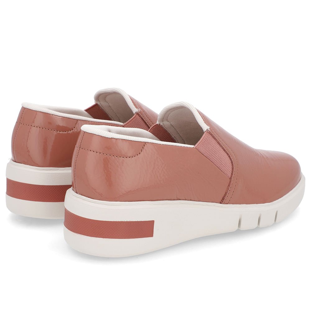 Tênis Rosa Couro Verniz Detalhe Sola Rosa 3