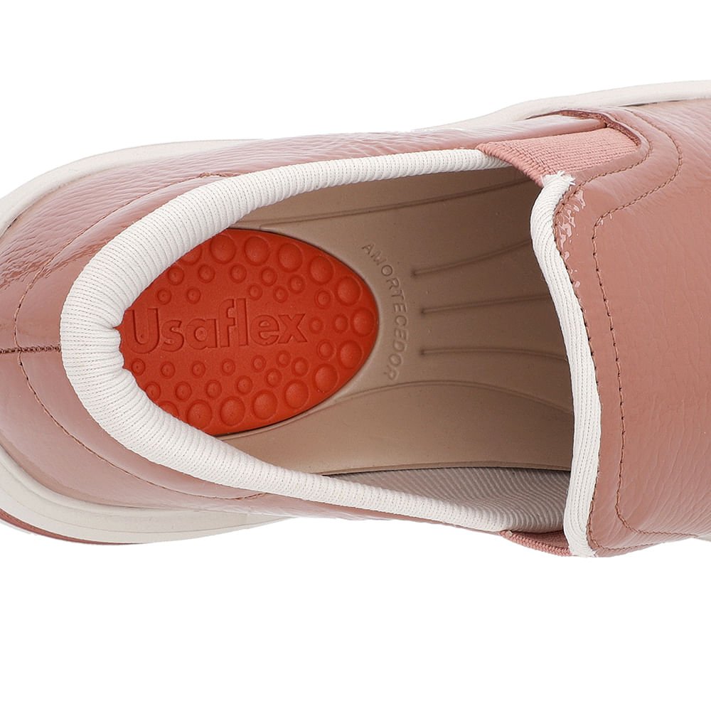 Tênis Rosa Couro Verniz Detalhe Sola Rosa 4