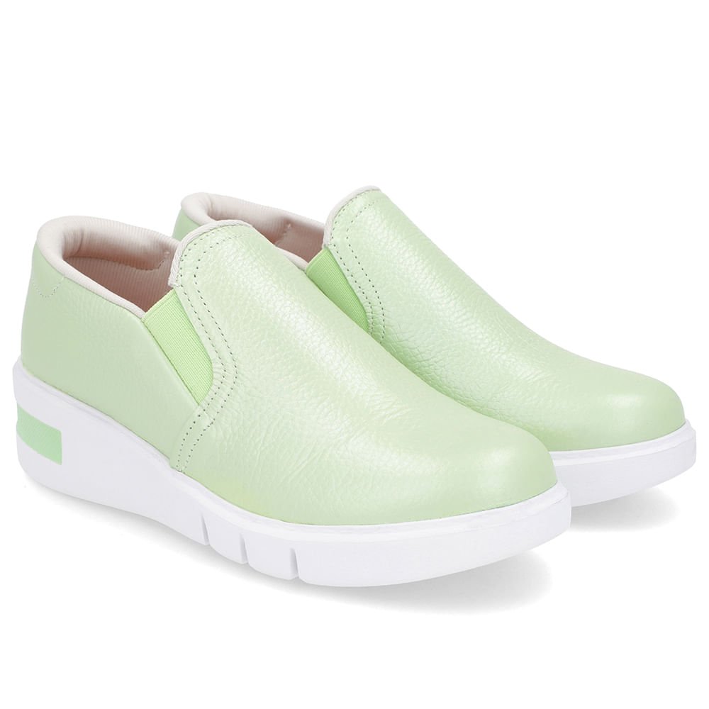 Tênis Verde Metolado Couro Detalhe Sola Verde 2