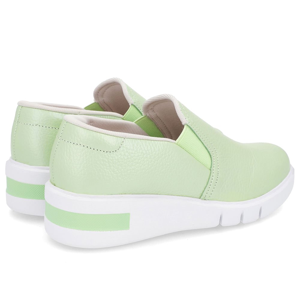 Tênis Verde Metolado Couro Detalhe Sola Verde 3