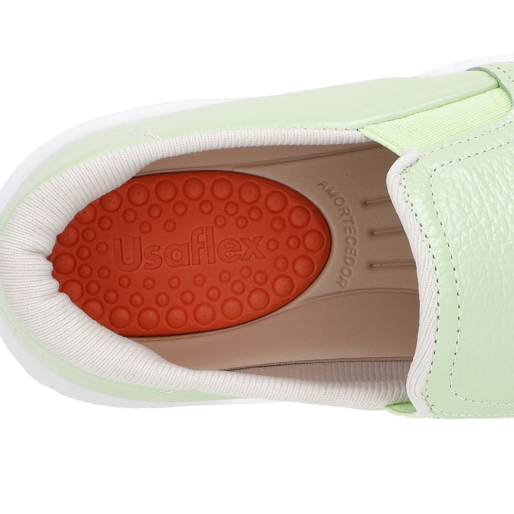 Tênis Verde Metolado Couro Detalhe Sola Verde 4