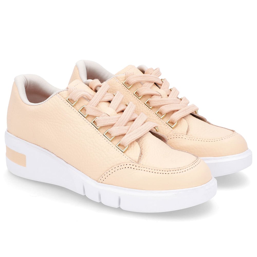 Tênis Laranja Couro Detalhe Sola Laranja 2