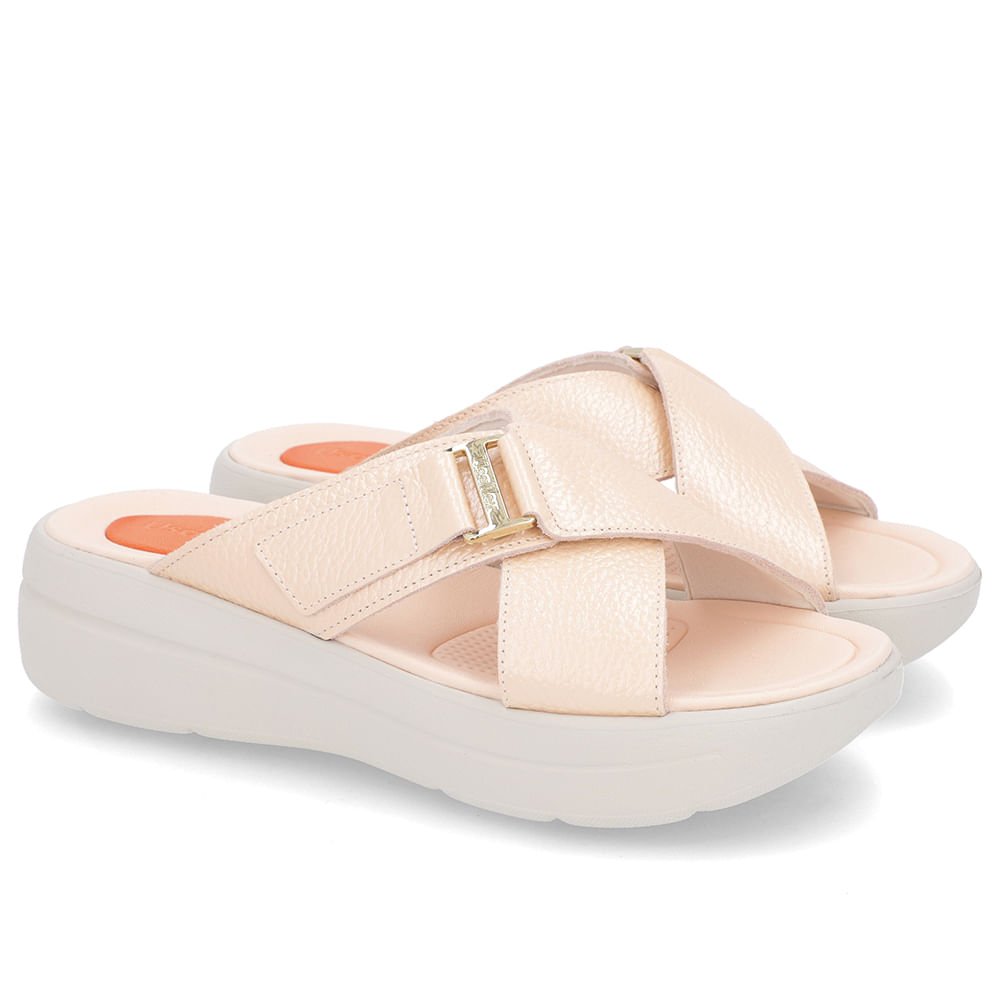 Tamanco Salto Plataforma Couro Laranja Tiras Laranja 2