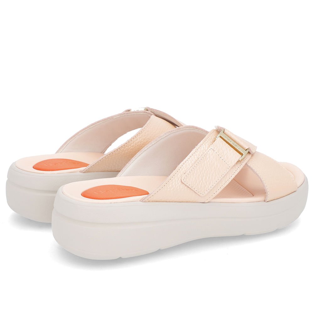 Tamanco Salto Plataforma Couro Laranja Tiras Laranja 3