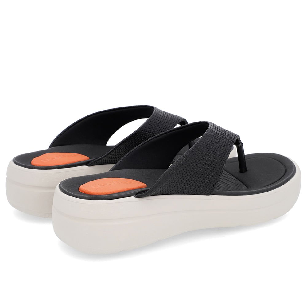 Chinelo Básico Couro Preto Liso Preto 3