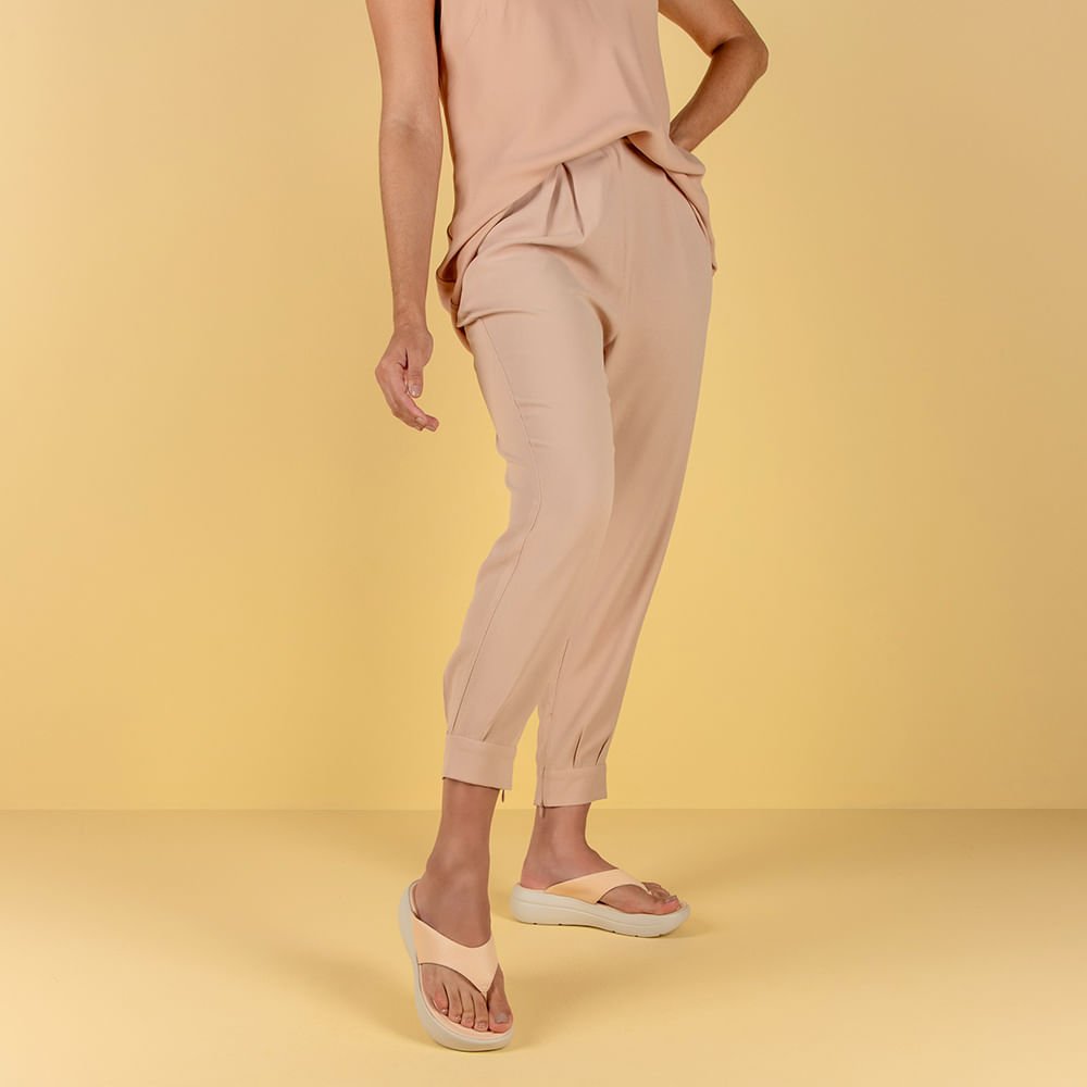 Chinelo Básico Couro Laranja Liso Laranja 4