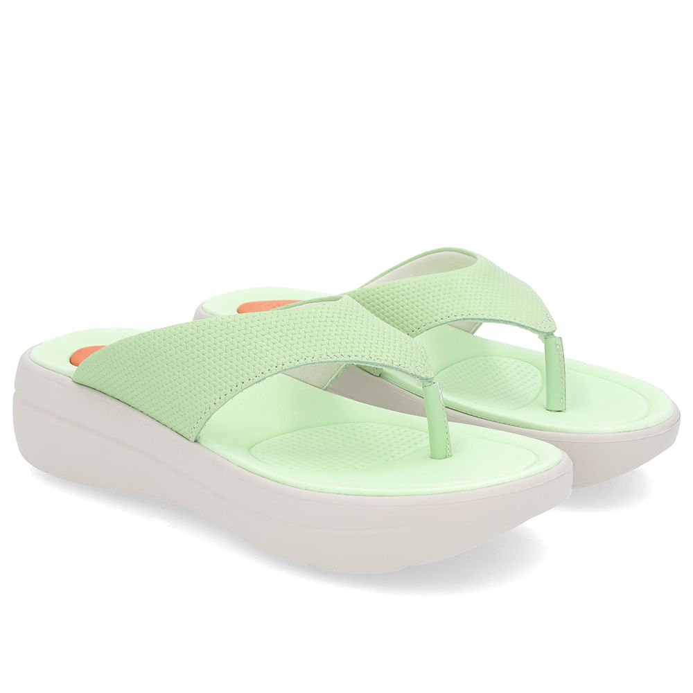 Chinelo Básico Couro Verde Liso Verde 2