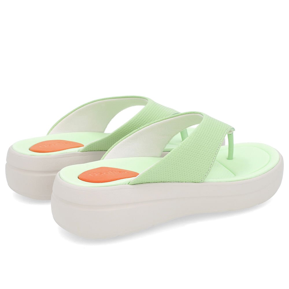 Chinelo Básico Couro Verde Liso Verde 3