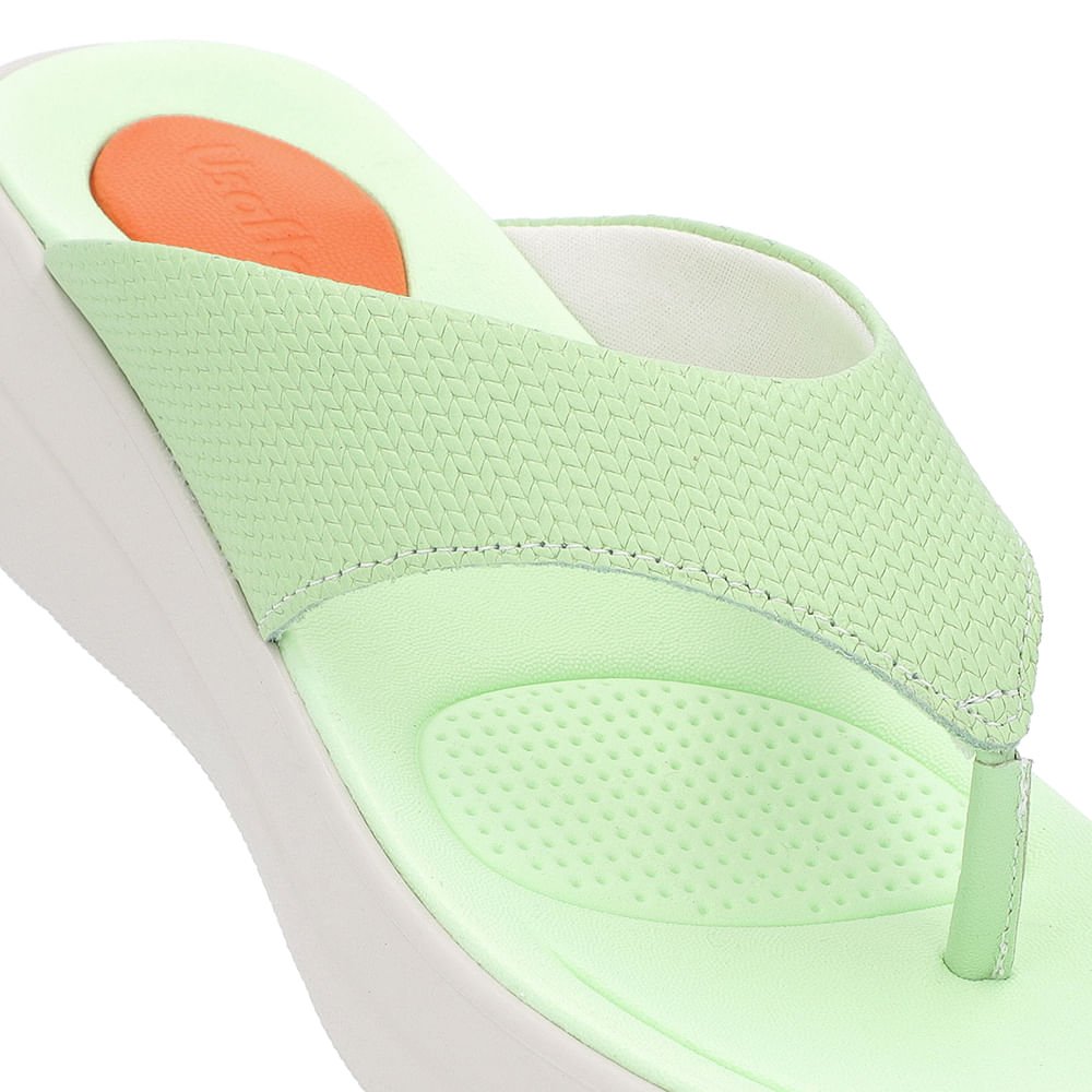 Chinelo Básico Couro Verde Liso Verde 4