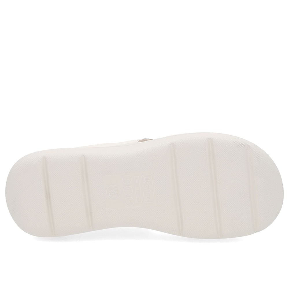 Chinelo Básico Couro Off-White Liso Branco 5