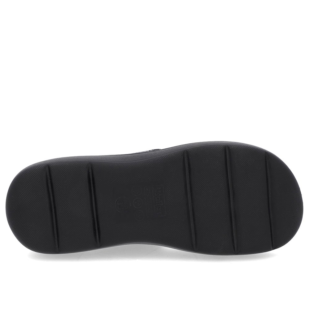 Chinelo Básico Couro Preto Liso Preto 5