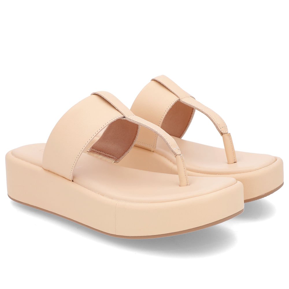 Chinelo Liso Couro Laranja Laranja 2