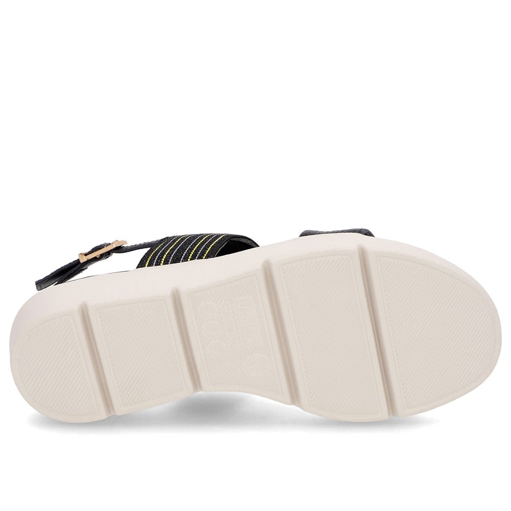 Sandália Plataforma Couro Preta Brilho Preto 5