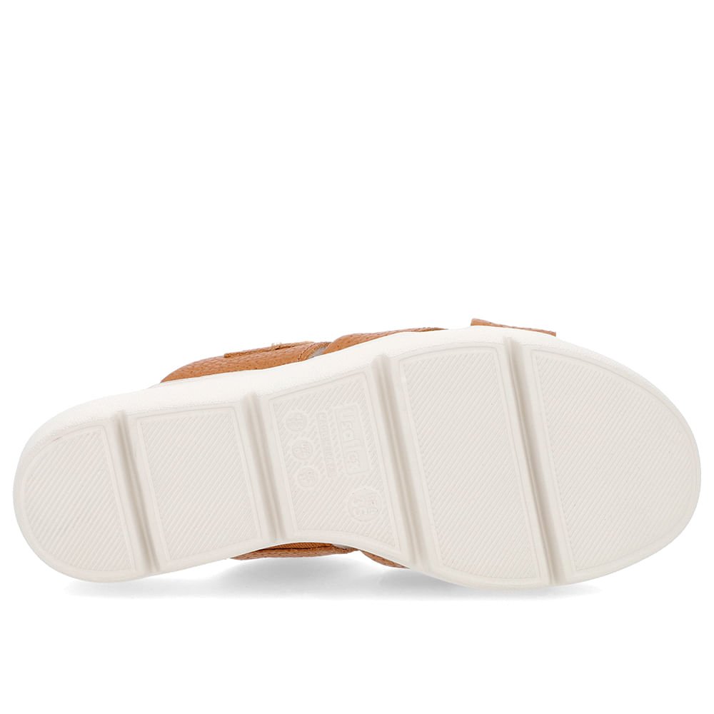 Tamanco Salto Plataforma Couro Textura Marrom Marrom 5