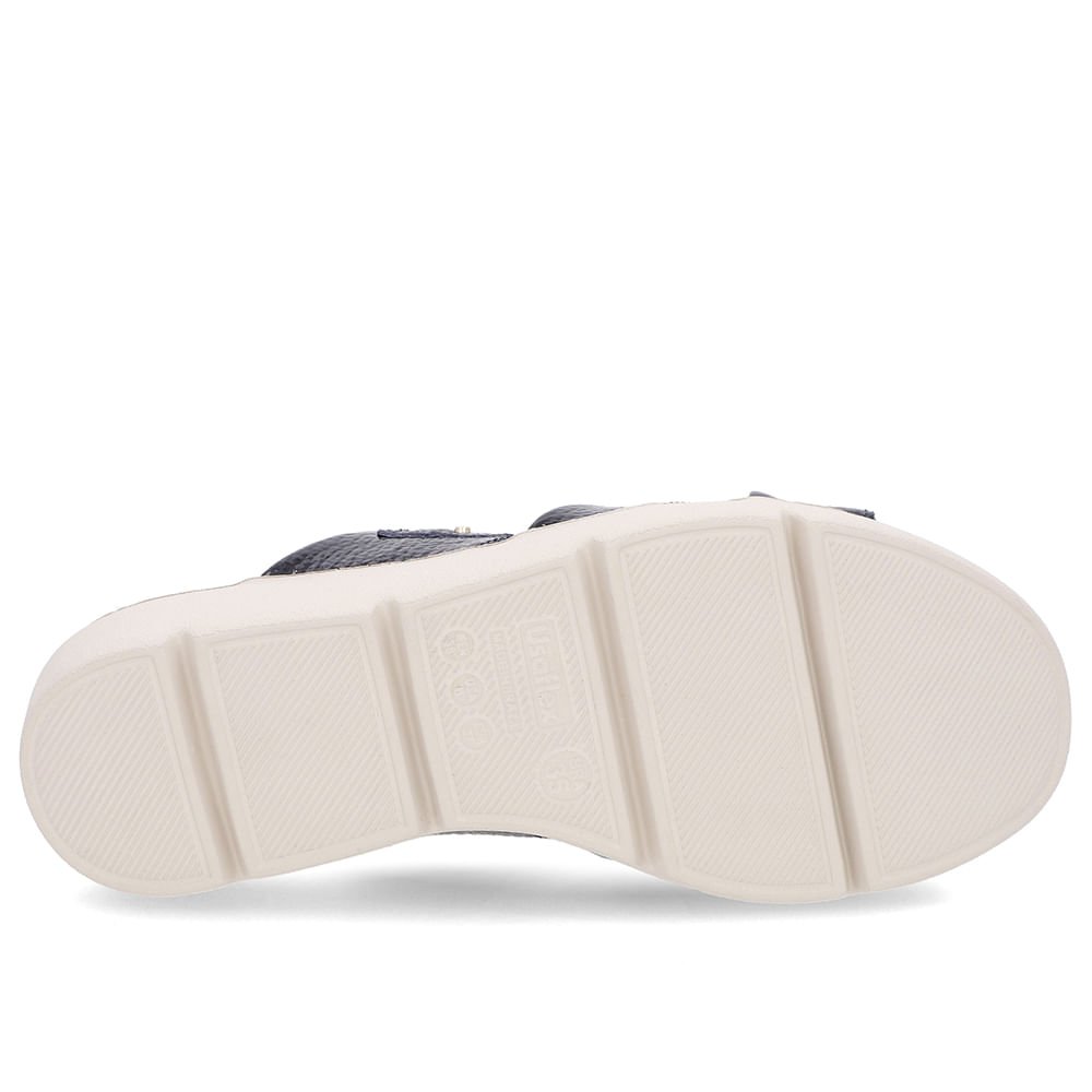 Tamanco Salto Plataforma Couro Verniz Azul Azul 5