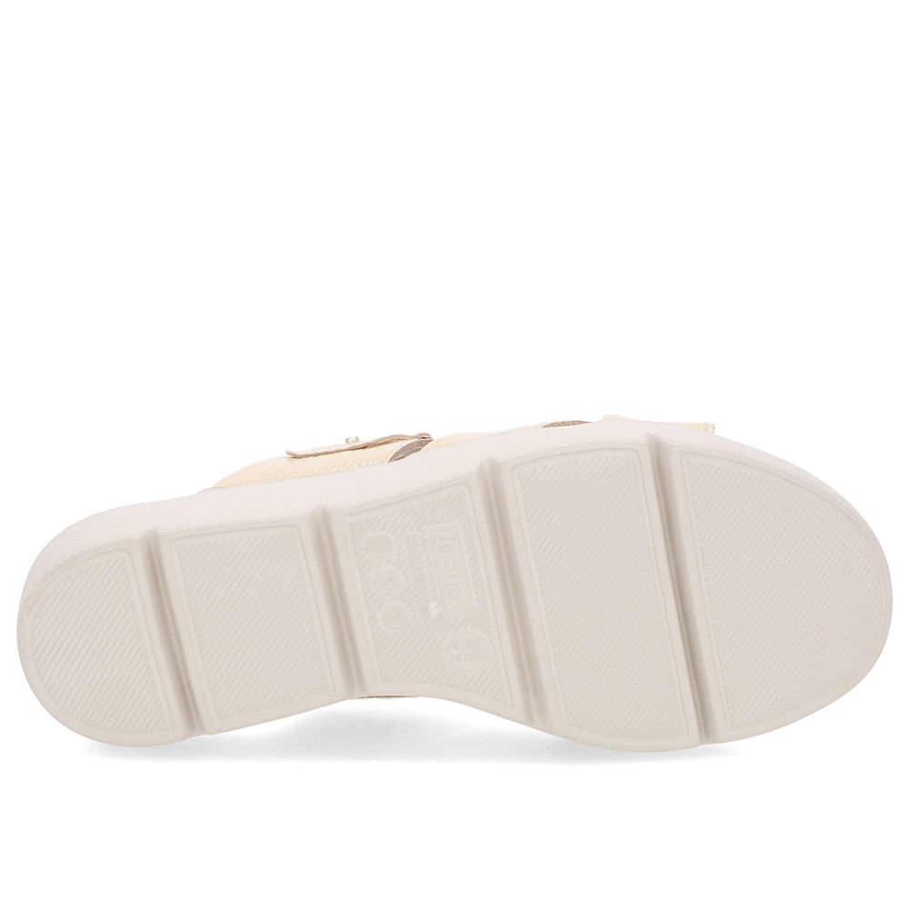 Tamanco Salto Plataforma Couro Verniz Bege Bege 5