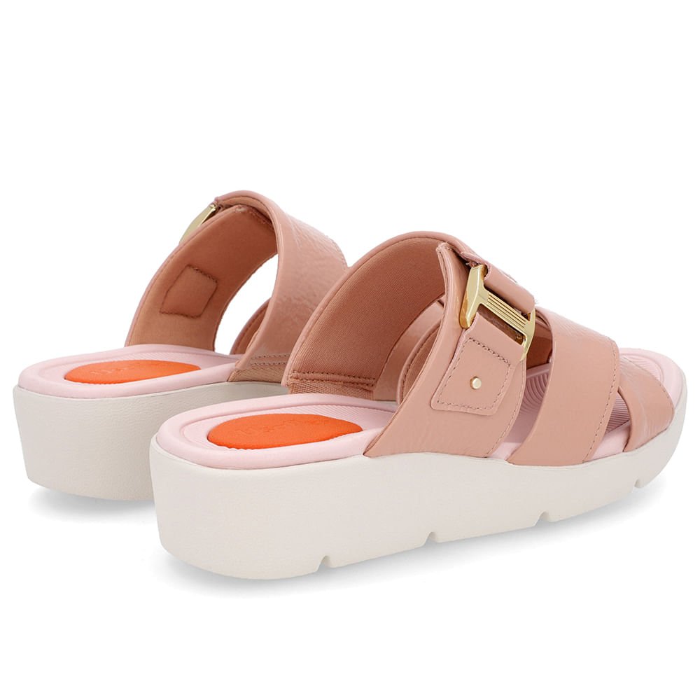 Tamanco Salto Plataforma Couro Verniz Rosa Rosa 3