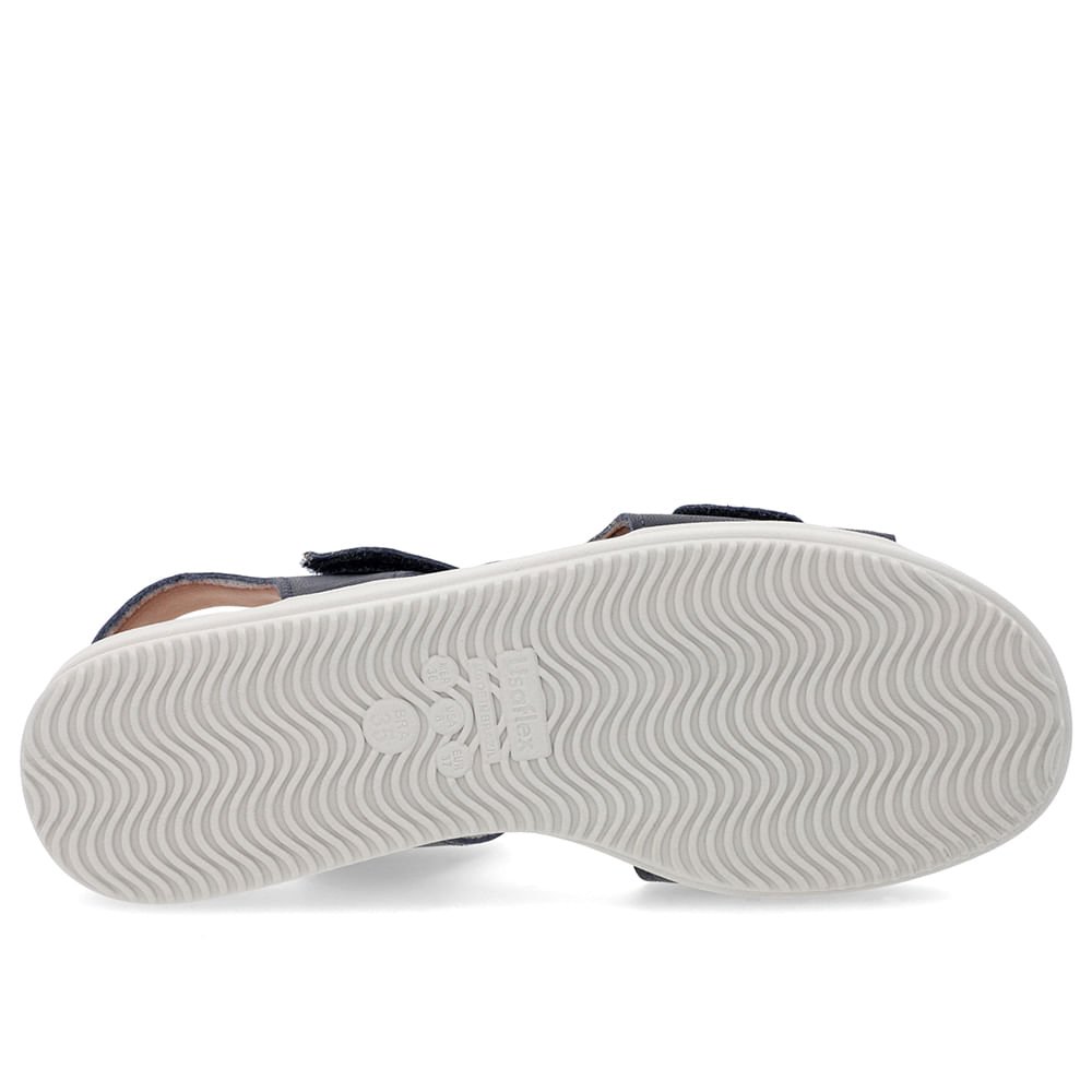 Sandália Plataforma Couro Azul Fecho-Flex Azul 5