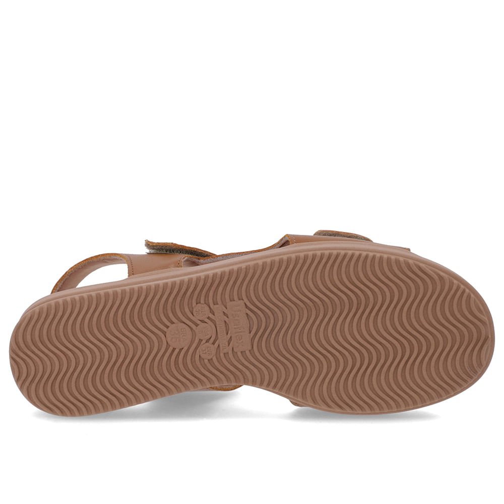 Sandália Plataforma Couro Marrom Fecho-Flex Marrom 5