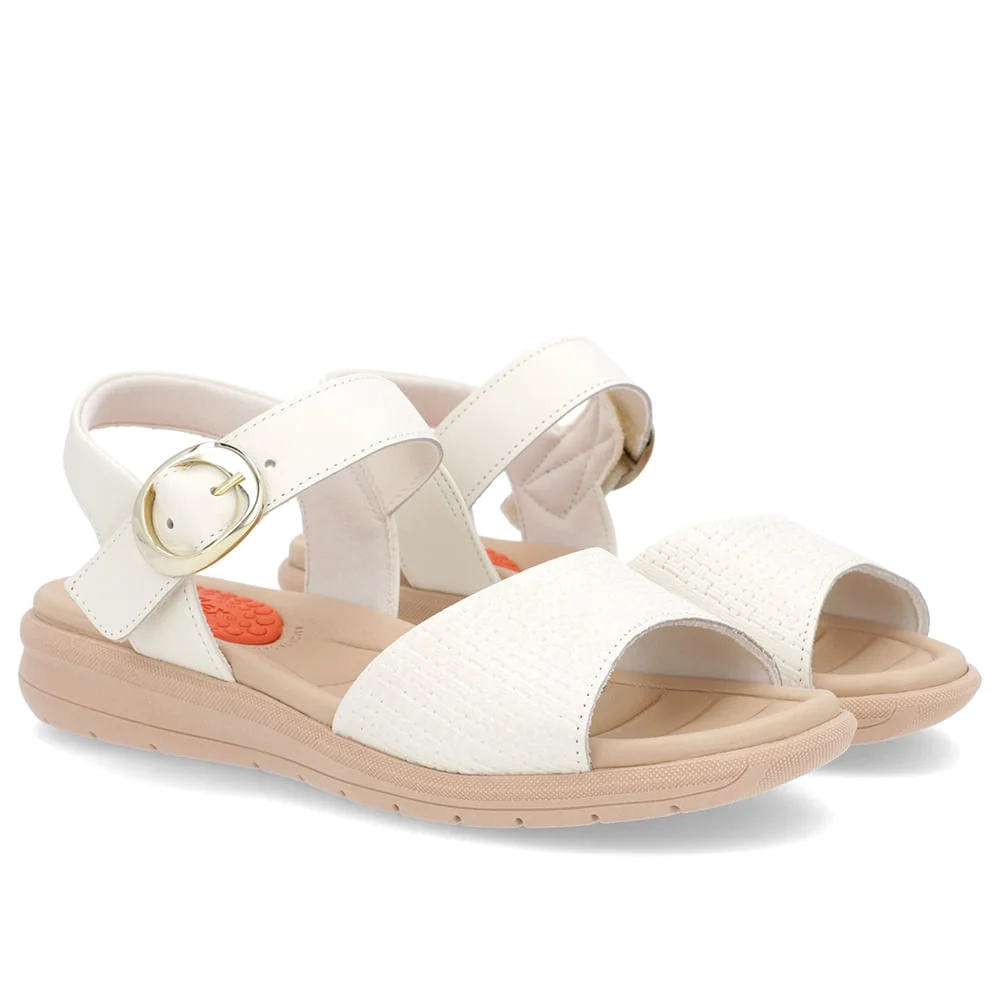 Sandália Plataforma Couro Off-White Branco 2