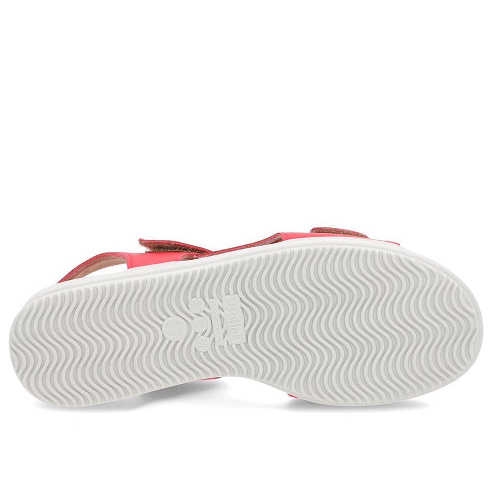 Sandália Plataforma Couro Vermelha Fecho-Flex Vermelho 5