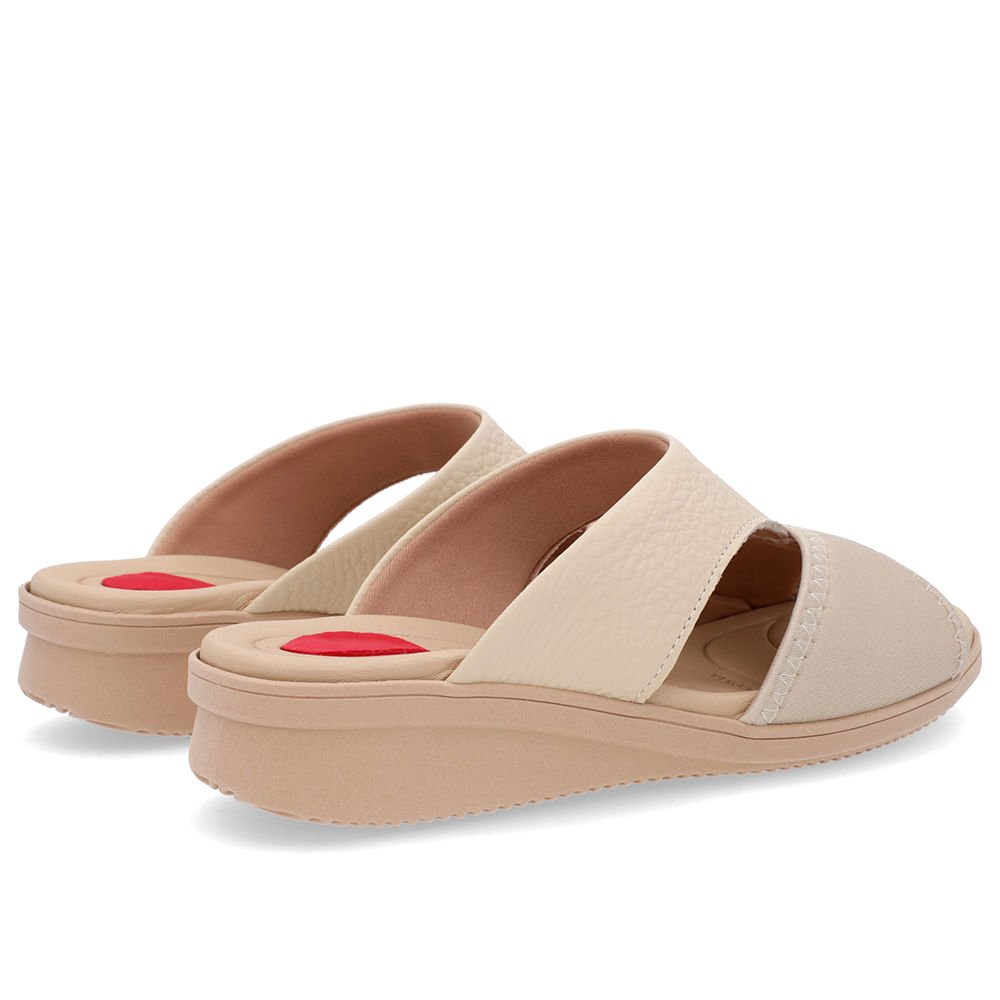 Slide Bege Plataforma Elastano Bege 3