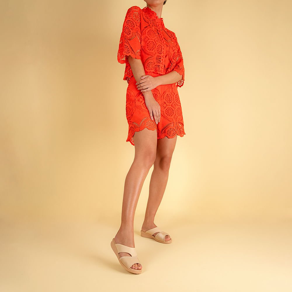 Slide Bege Plataforma Elastano Bege 4