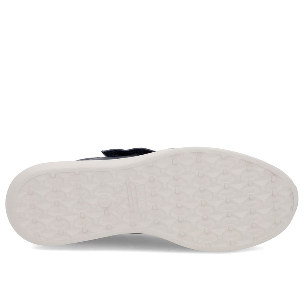 Tênis Casual Azul Couro Detalhe Elastano Azul 5