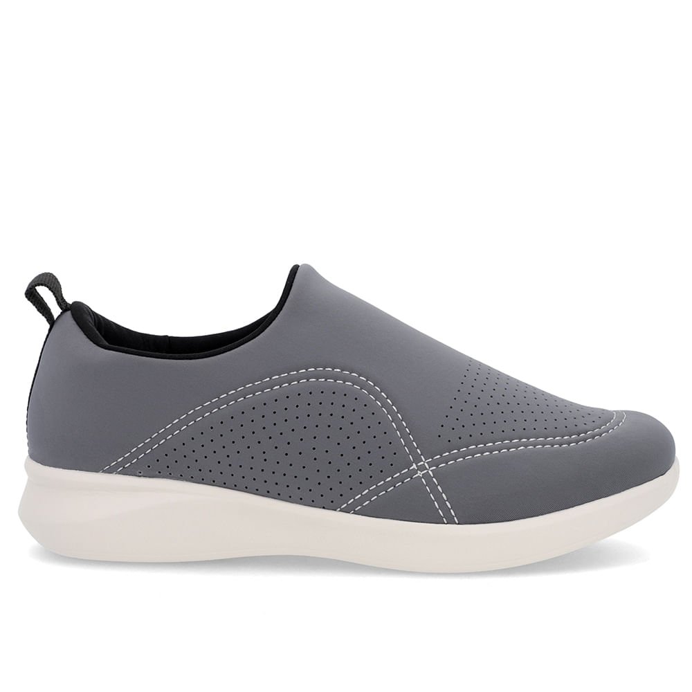 Tênis Casual Cinza Escuro Elastano Cinza 1