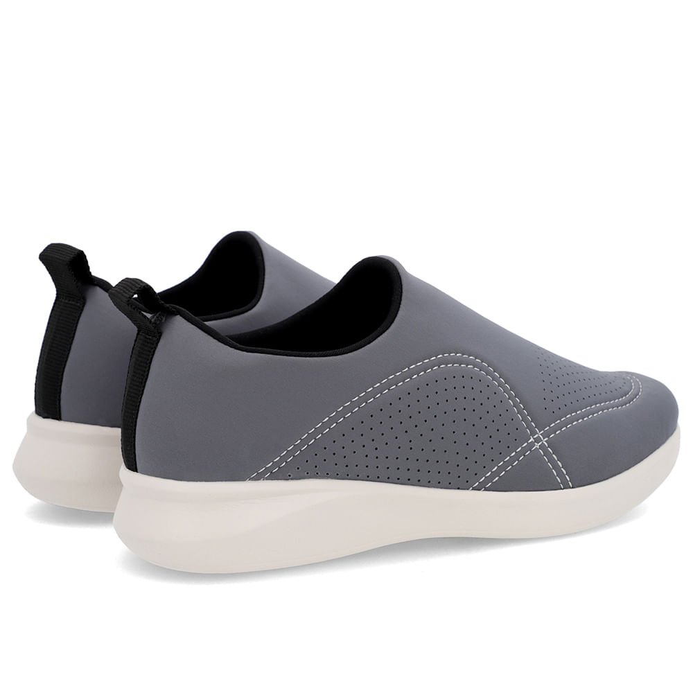Tênis Casual Cinza Escuro Elastano Cinza 3