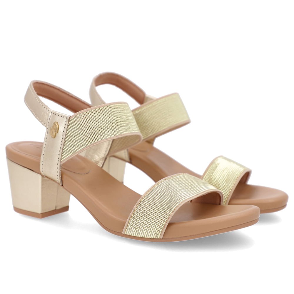 Sandália Ouro Elástico Dourado 2