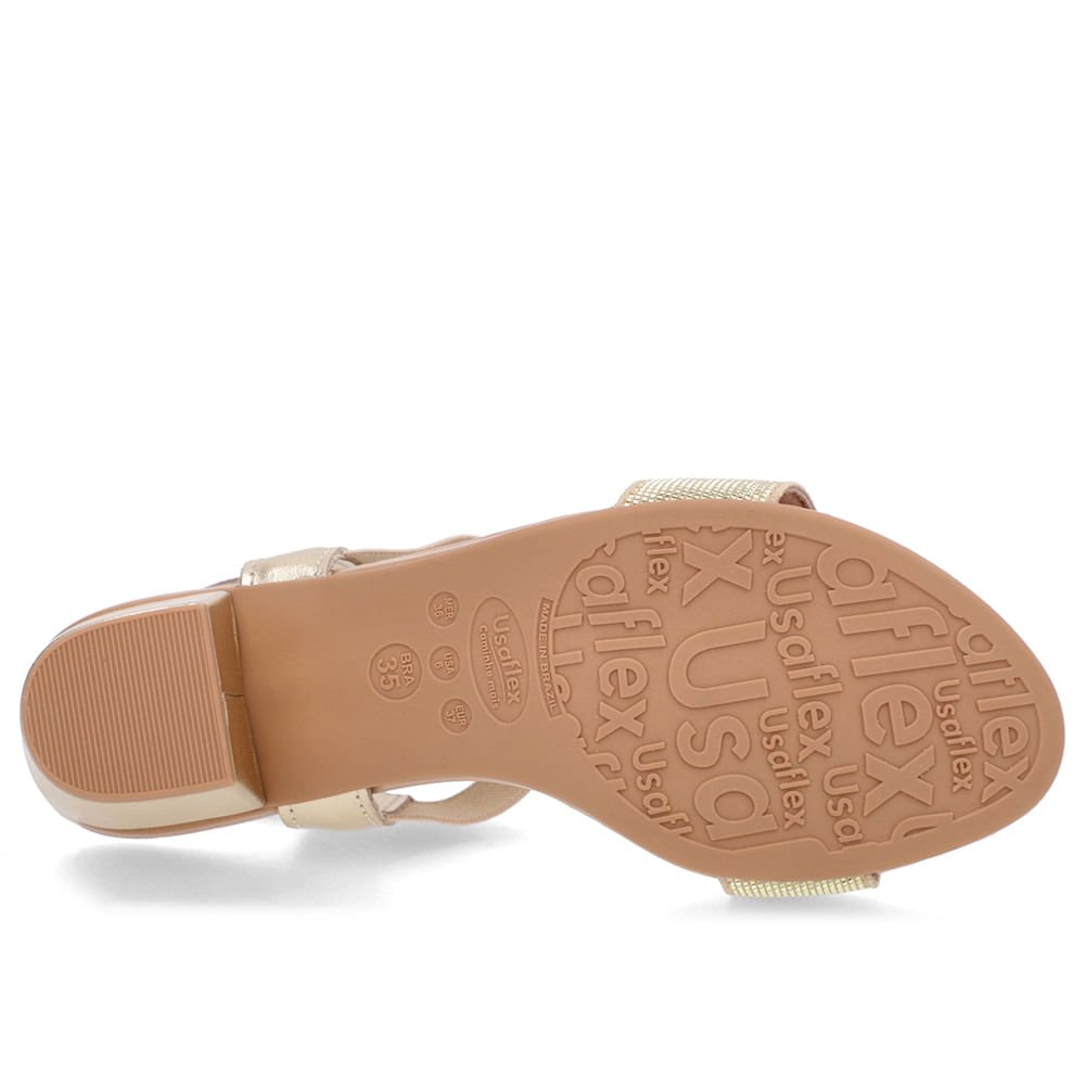 Sandália Ouro Elástico Dourado 5