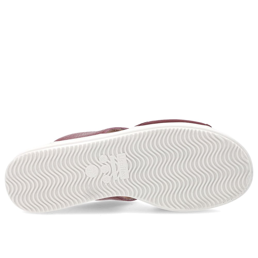 Slide Vermelho Plataforma Elastano Bordô 5